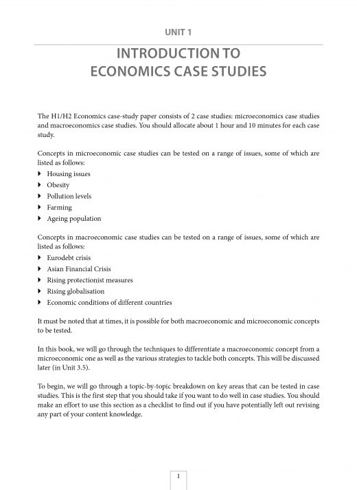 case study related to economics