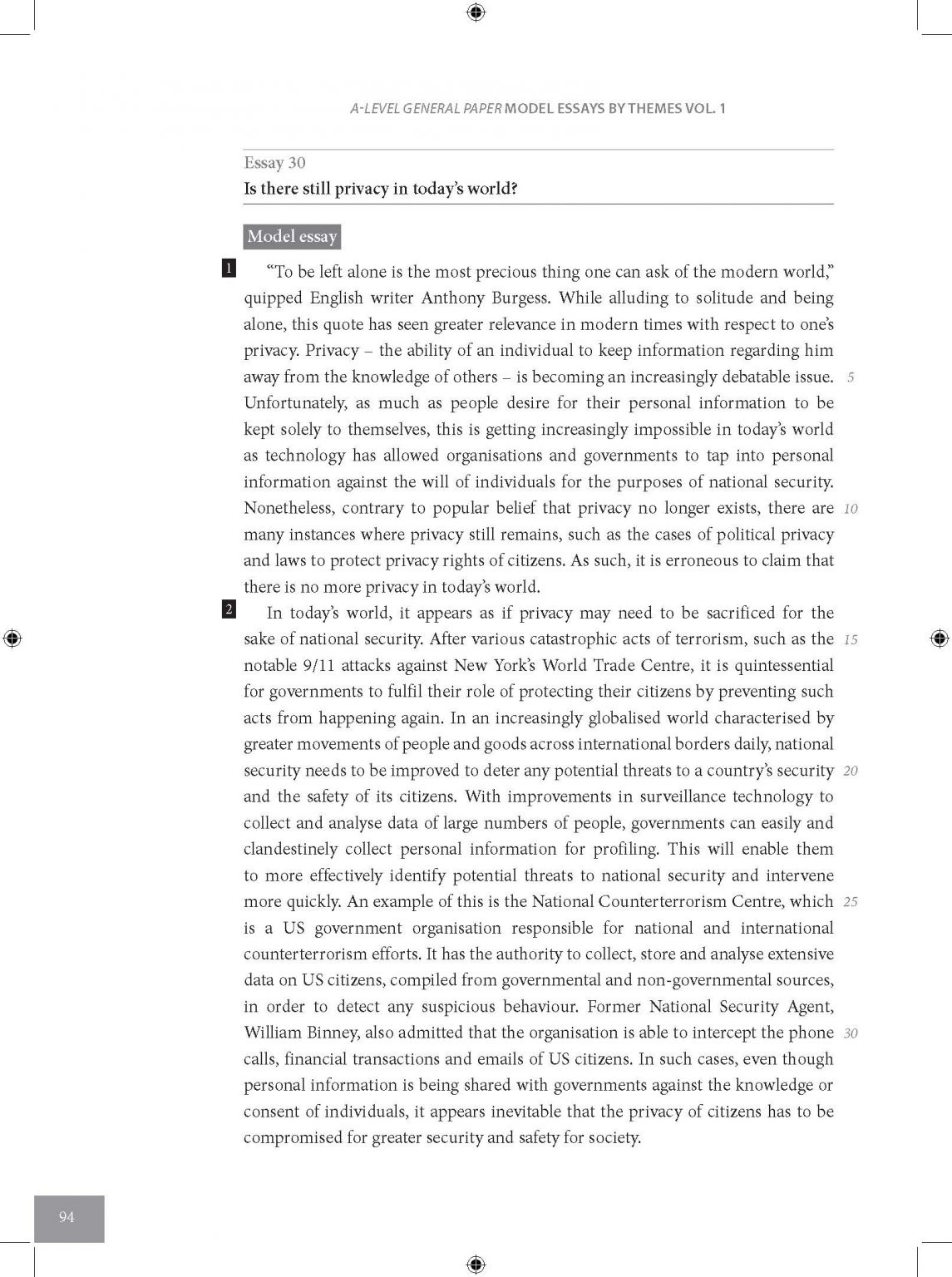 General Paper Model Essay