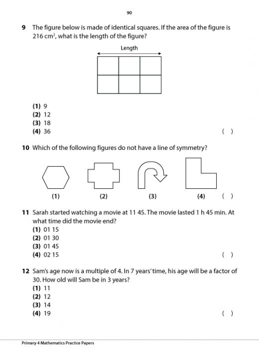 Primary 4 Mathematics Practice Papers - CPD Singapore Education