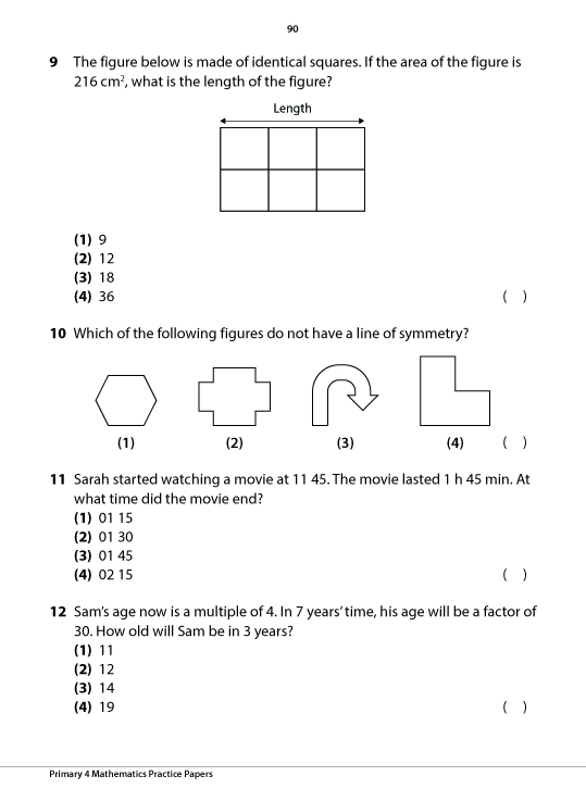 Primary 4 Mathematics Practice Papers CPD Singapore Education Services Pte Ltd