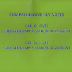 Comprehensive Key Notes: GCE O-Level Full Geography