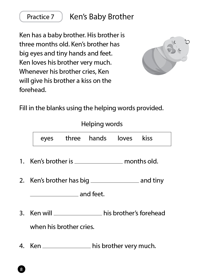 k2 to p1 english comprehension practice book 1 cpd singapore