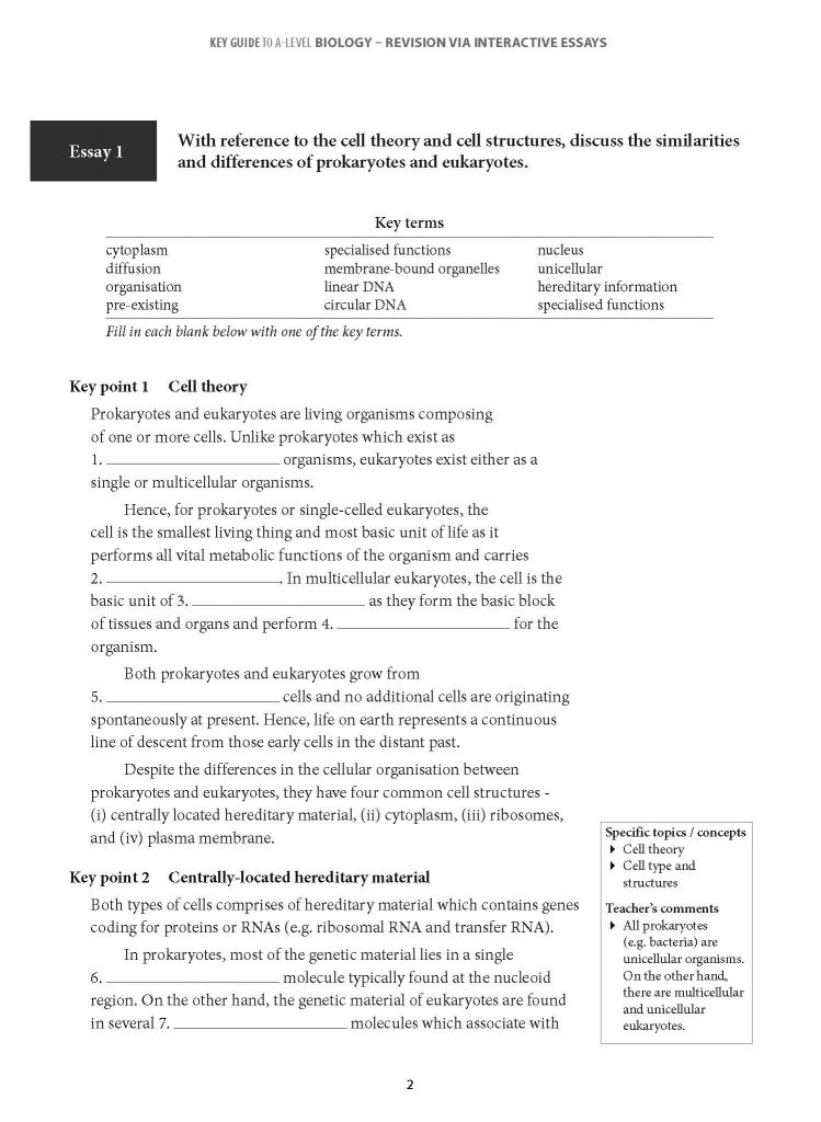 advanced higher biology essay questions unit 2