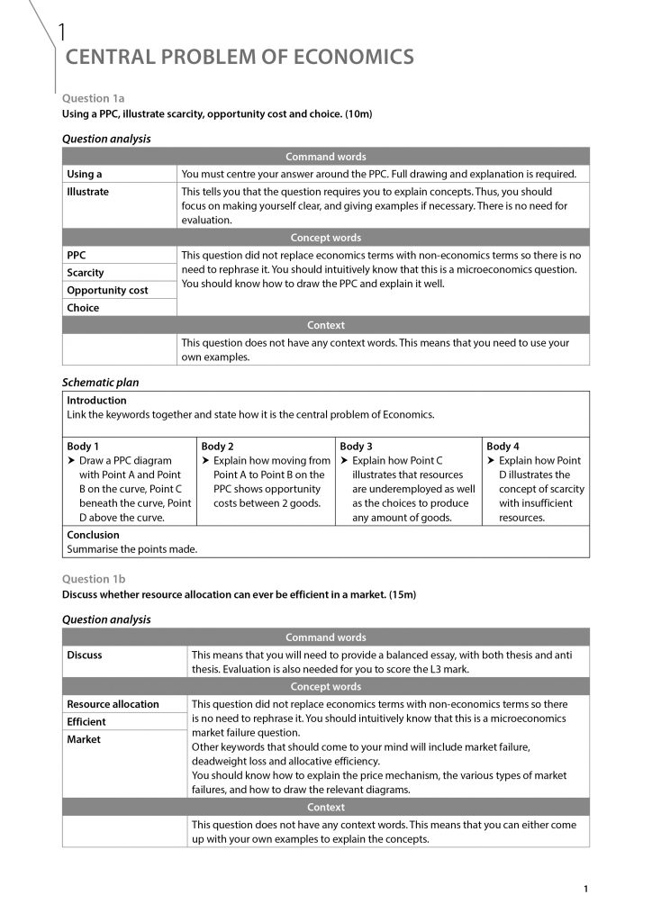 economics a level essay structure