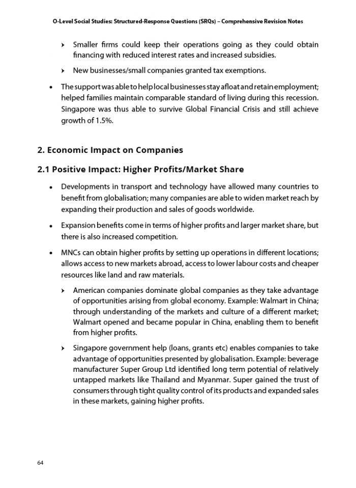 O-Level Social Studies: Structured-Response Questions (SRQs ...