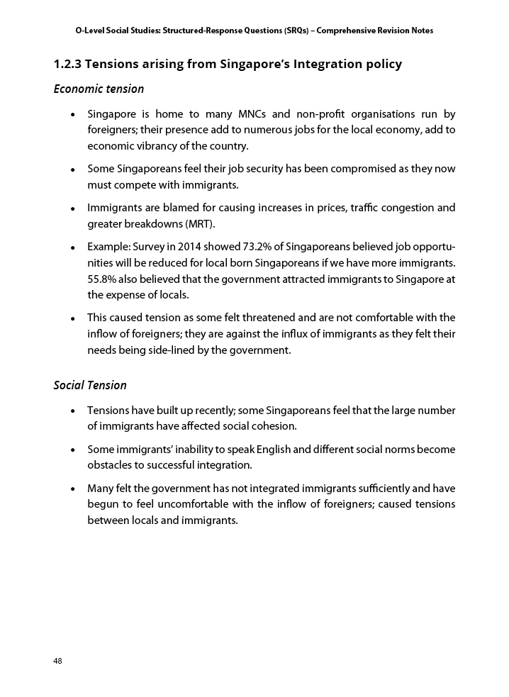 O Level Social Studies Structured Response Questions SRQs 