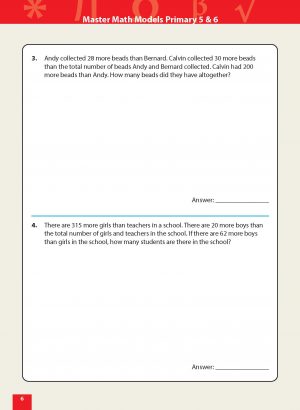 Master Math Models Primary 5 & 6 Book 1 Whole Numbers and Fractions ...