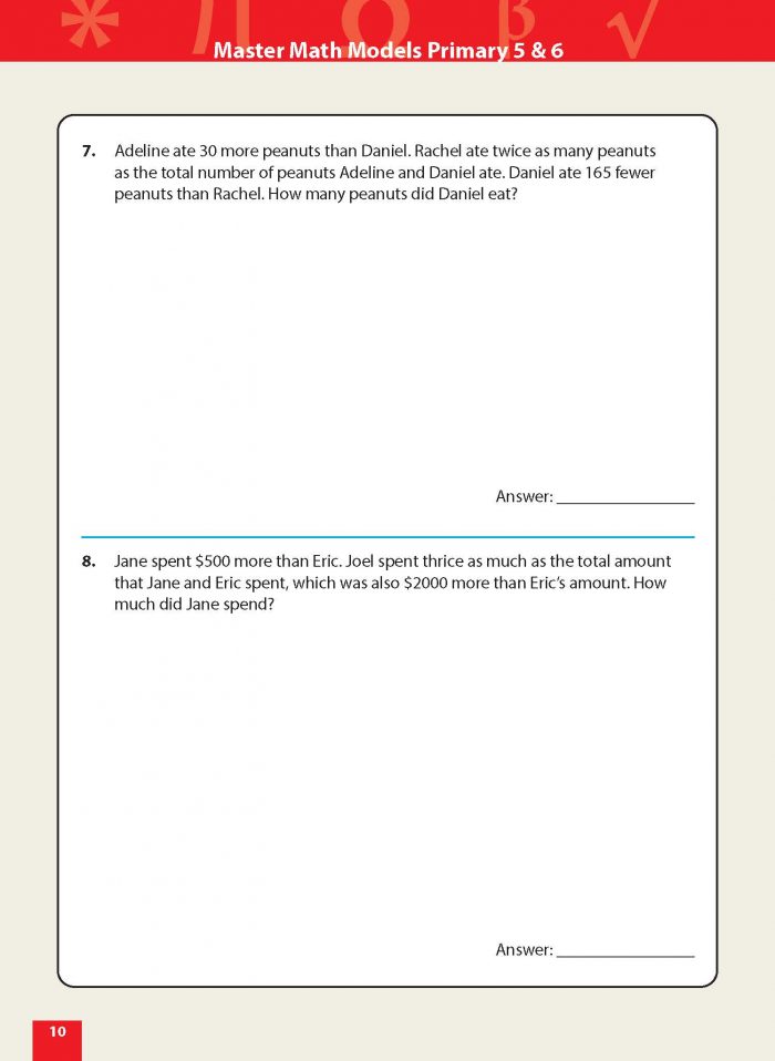 Master Math Models Primary 5 & 6 Book 1 Whole Numbers and Fractions ...