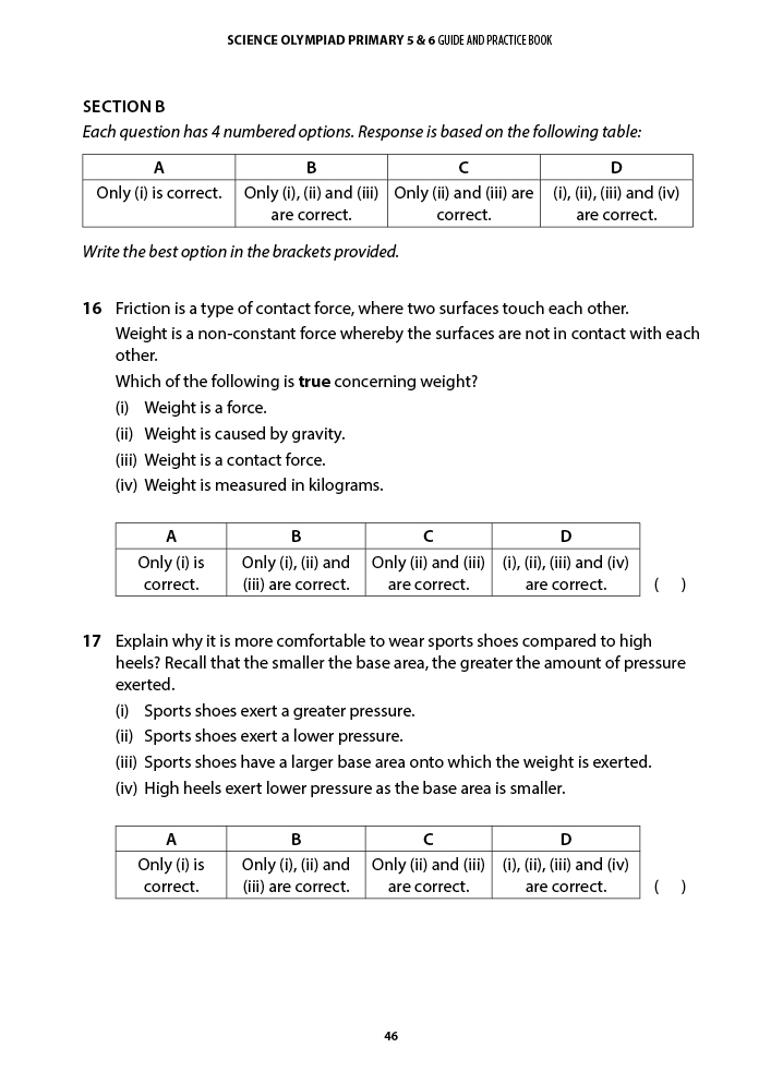 Science Olympiad Primary 5 & 6 Guide and Practice Book | CPD Singapore ...