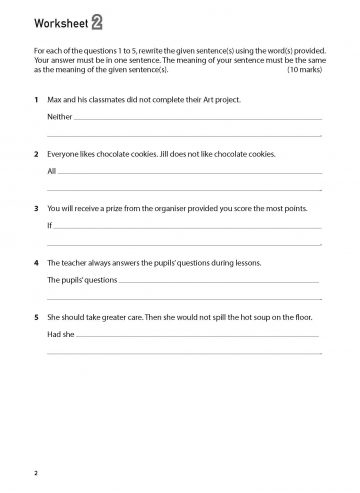 100 English Worksheets Primary 5 & 6: Synthesis and Transformation ...