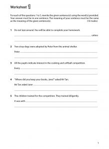 100 English Worksheets Primary 5 & 6: Synthesis and Transformation ...