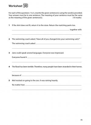 100 English Worksheets Primary 5 & 6: Synthesis and Transformation ...