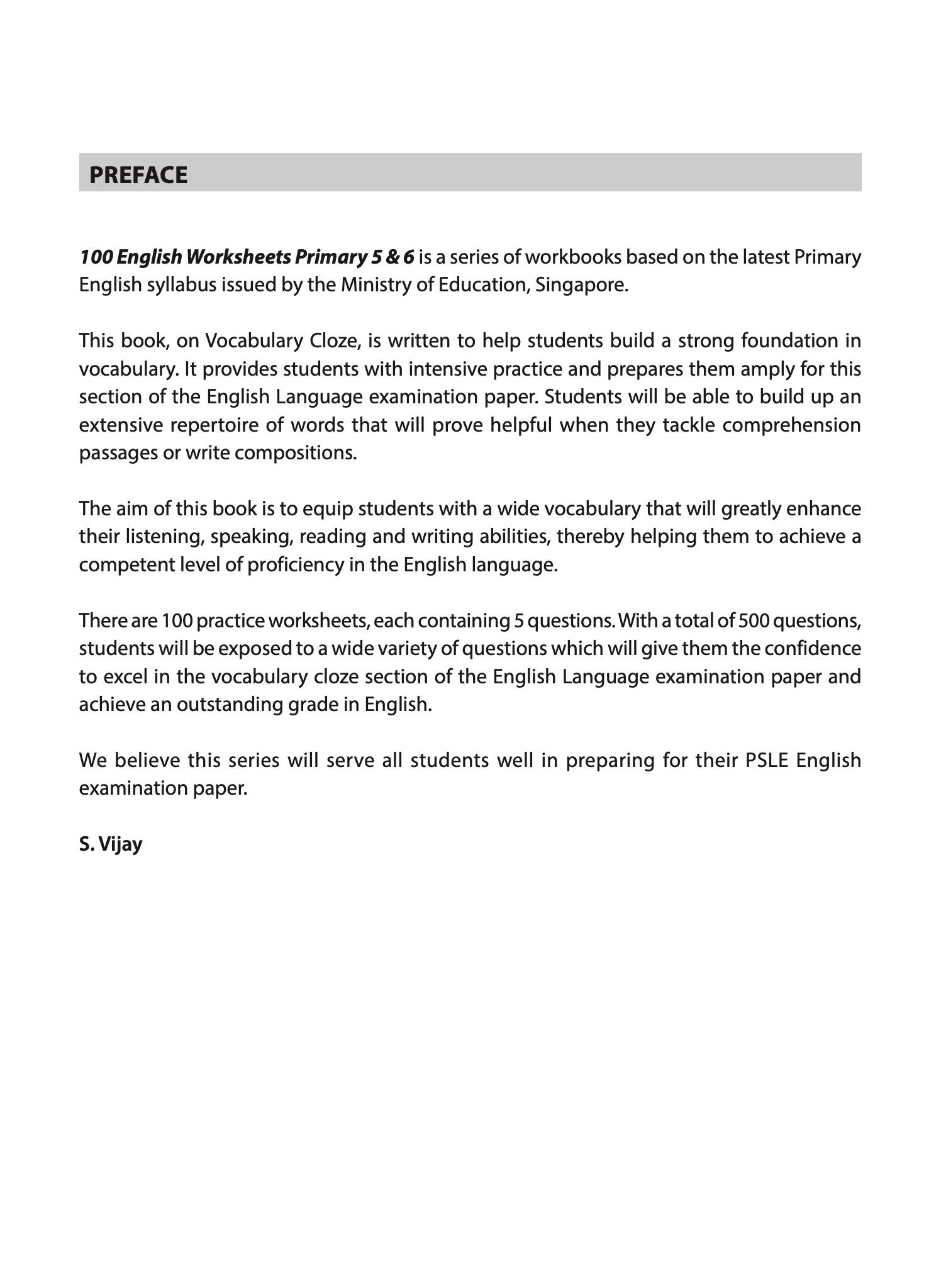 100 English Worksheets Primary 5 6 Vocabulary Cloze CPD Singapore Education Services Pte Ltd