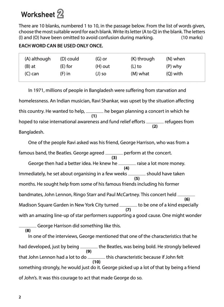 English Worksheet For Primary
