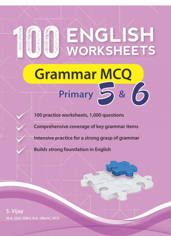 100 English Worksheets Grammar MCQ
