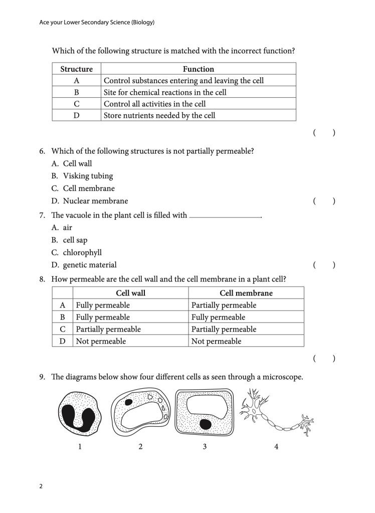 Ace Your Lower Secondary Science Biology - CPD Singapore Education ...