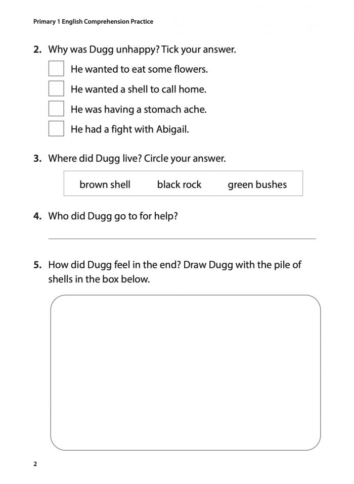English Comprehension Practice Worksheets