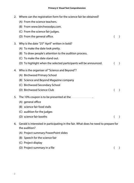 Primary 6 Visual Text Comprehension - CPD Singapore Education Services ...