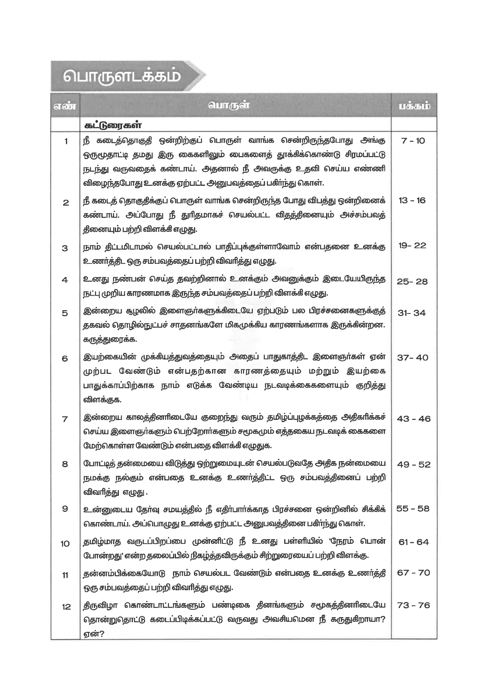 how to write an essay in tamil