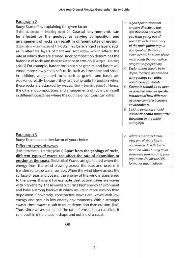 geography a level essay structure