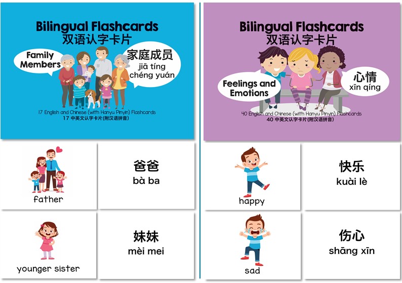 Bilingual Chinese English Flashcards Set CPD Singapore Education 