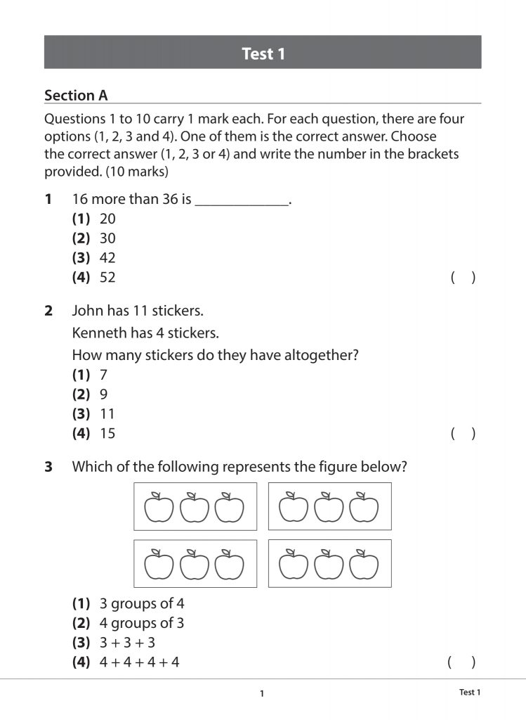 Primary 1 Mathematics Practice Papers Second Edition - CPD Singapore ...