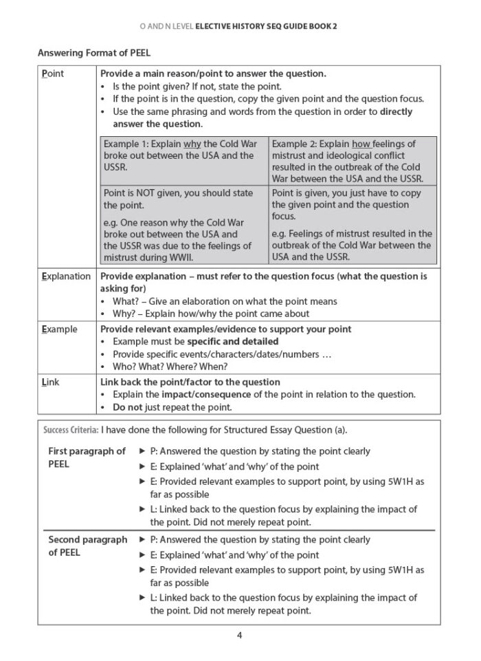 O and N Level Elective History SEQ Guide Book 2 CPD Singapore Education Services Pte Ltd