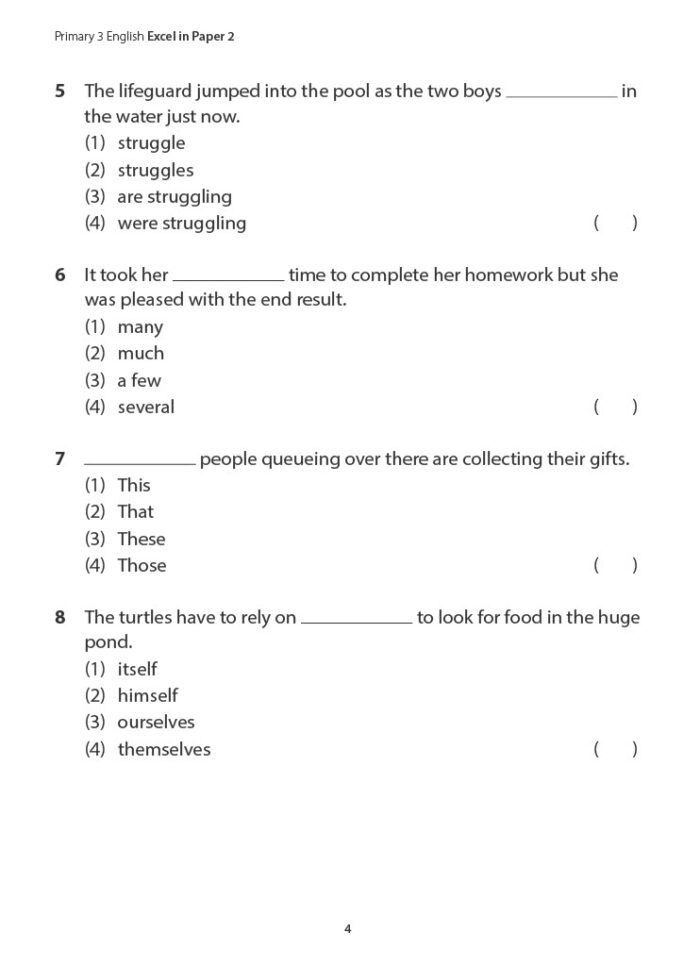 Primary 3 English Excel in Paper 2 – Language Use and Comprehension ...