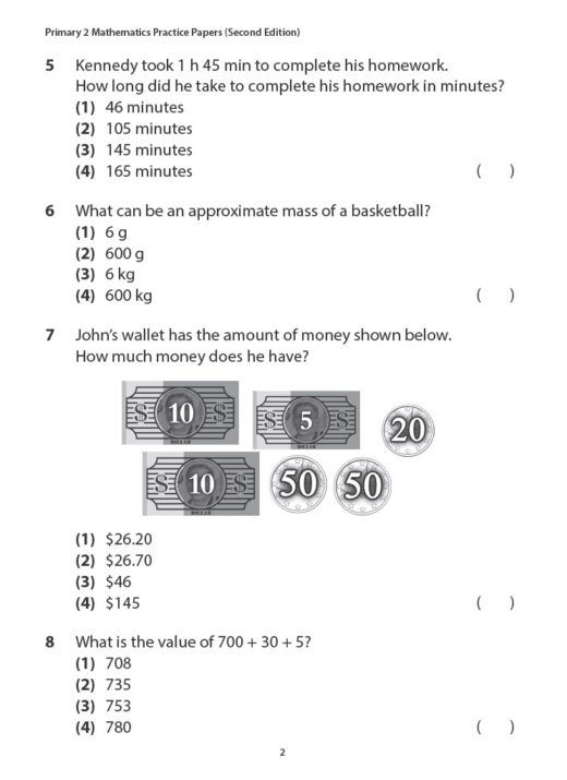 Primary 2 Mathematics Practice Papers Second Edition - CPD Singapore ...