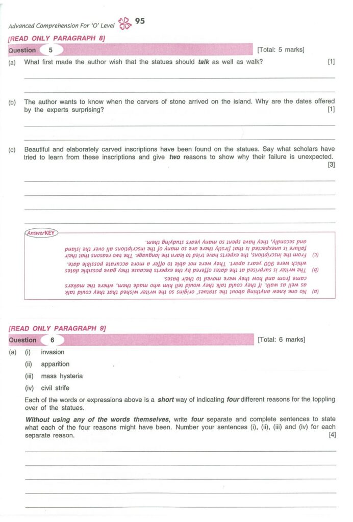 O Level Advanced Comprehension - CPD Singapore Education Services Pte Ltd