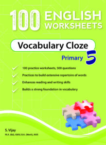 English Worksheets Primary 5 Vocabulary Cloze