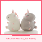White Fluffy Unicorn Plush Toy Size S