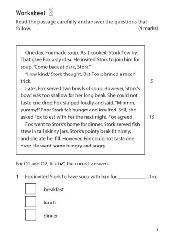 100 English Worksheets Primary 1 – Comprehension - CPD Singapore ...