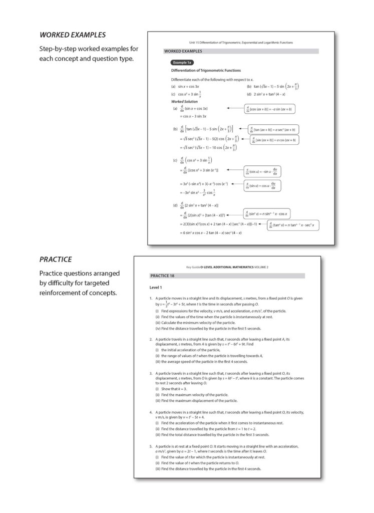 Key Guide O-Level Additional Mathematics Key Concepts, Worked Examples \u0026 Practice Volume 2 - CPD ...