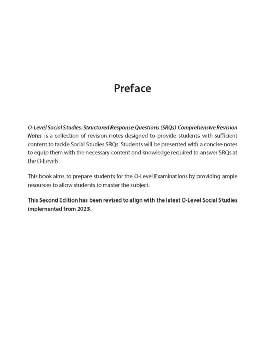 Structured Respones O-Level Social Studies Structured-Response Questions (SRQs ...