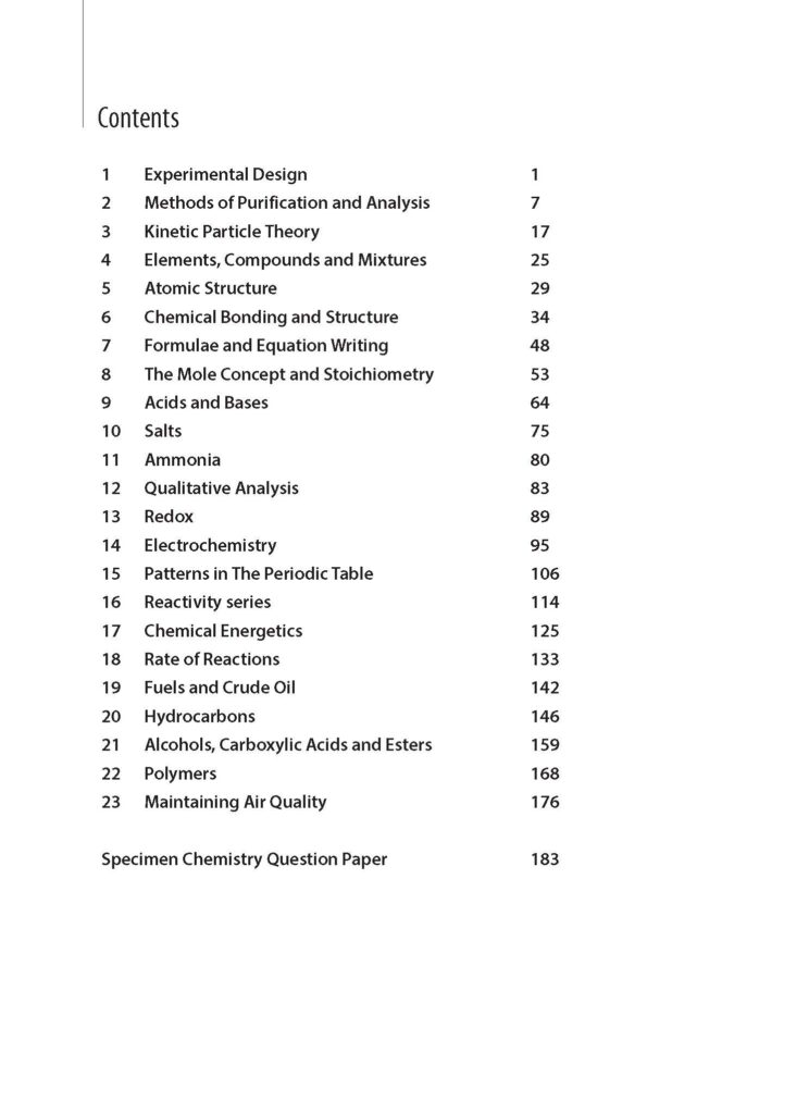 Key Guide O Level Chemistry Key Revision Notes Second Edition Cpd